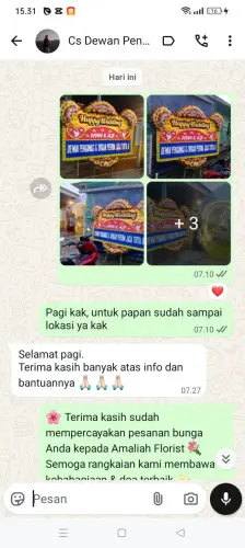Testimonial Papan Bunga Pernikahan kupahandap