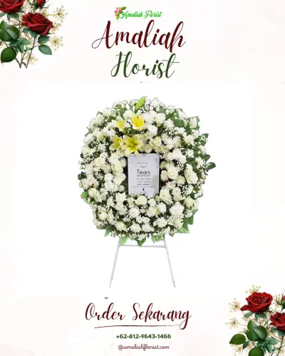 Krans Bunga Duka Cita kupahandap